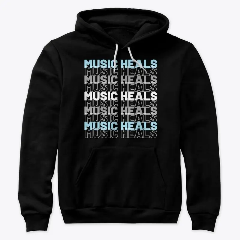 "Music Heals" Sky Blue, Grey,BLACK